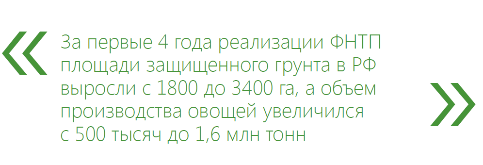 Новый этап развития защищенного грунта в России